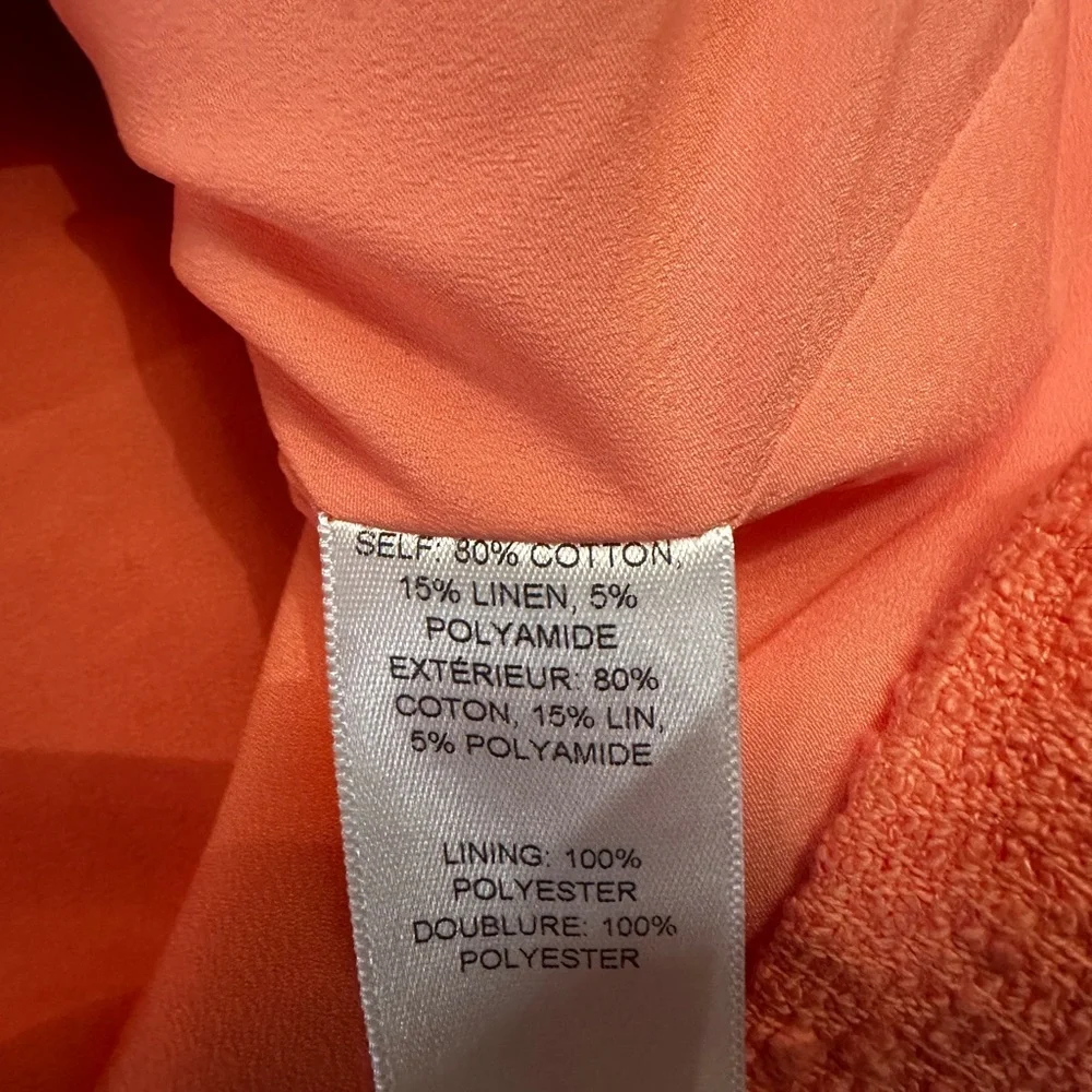 NWT New Carolina Herrera Strapless Embroidered Mini Dress in Sunset Pink Size 6